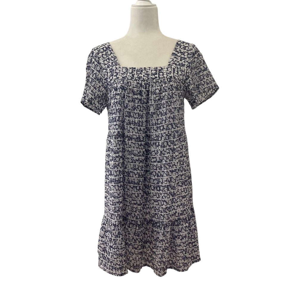 Rails Valentina Ruffle Hem Crinkle Dress in Navy Camellia Size Small - Picture 5 of 12